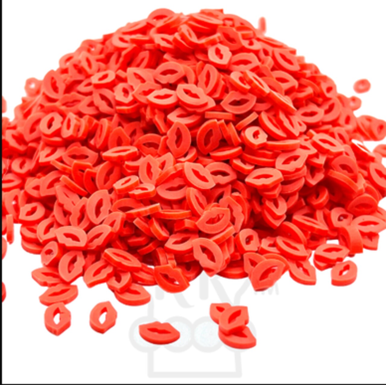 Lips Polymer Clay Pieces for Epoxy and UV Resin Art Red Pink White